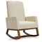 Gymax Rocking Chair High Back Upholstered Lounge Armchair w/ Side Pocket